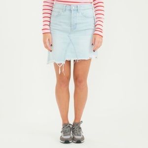 Free People Going Rogue Tidal Wave Denim Skirt